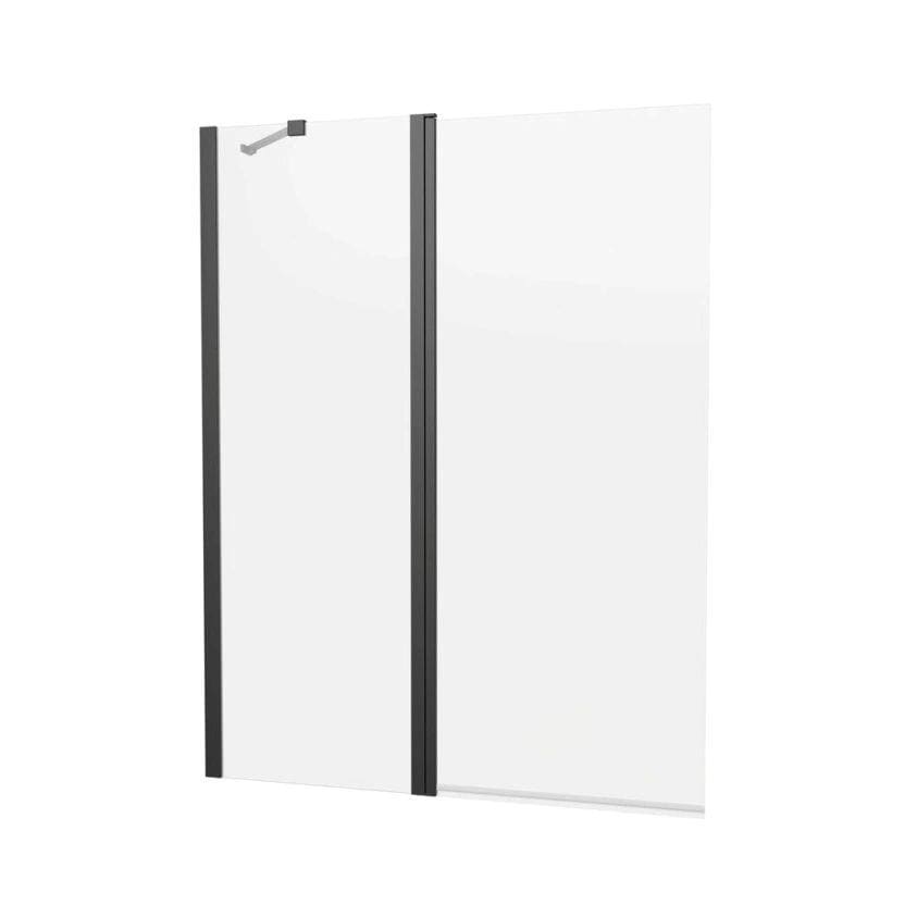 Crosswater Bath Screen Crosswater Clear 6 Double Panel Hinged Bath Screen