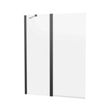 Crosswater Bath Screen Crosswater Clear 6 Double Panel Hinged Bath Screen