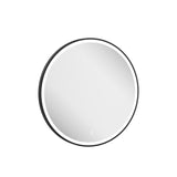 Crosswater Illuminated Mirror 700mm / Matt Black Crosswater Infinity Round Framed LED Illuminated Mirror