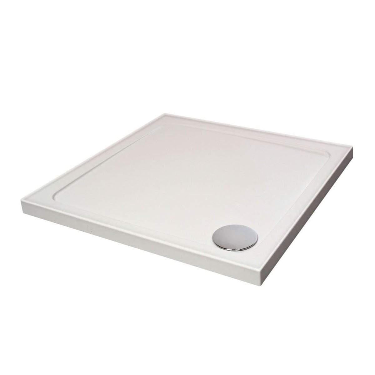 Aquarius Bathrooms Square Shower Tray 760x760mm Aquarius Urbano Square Stone Resin Shower Tray with 4 Upstands