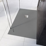 Tissino Rectangle Shower Tray 900 x 700mm Tissino Giorgio2 Rectangle Shower Tray in Grey Slate