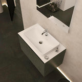 Imex Wall Mounted Vanity Unit Imex Arco Wall Hung 800mm Single Drawer Vanity Unit with Worktop and Inset Basin