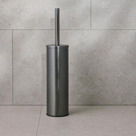 Miller Toilet Brush Gun Metal Miller Signature Freestanding Toilet Brush Set