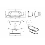 Burlington Roll Top and Slipper Freestanding Bath Burlington Admiral Oval Freestanding Bath in Gloss White