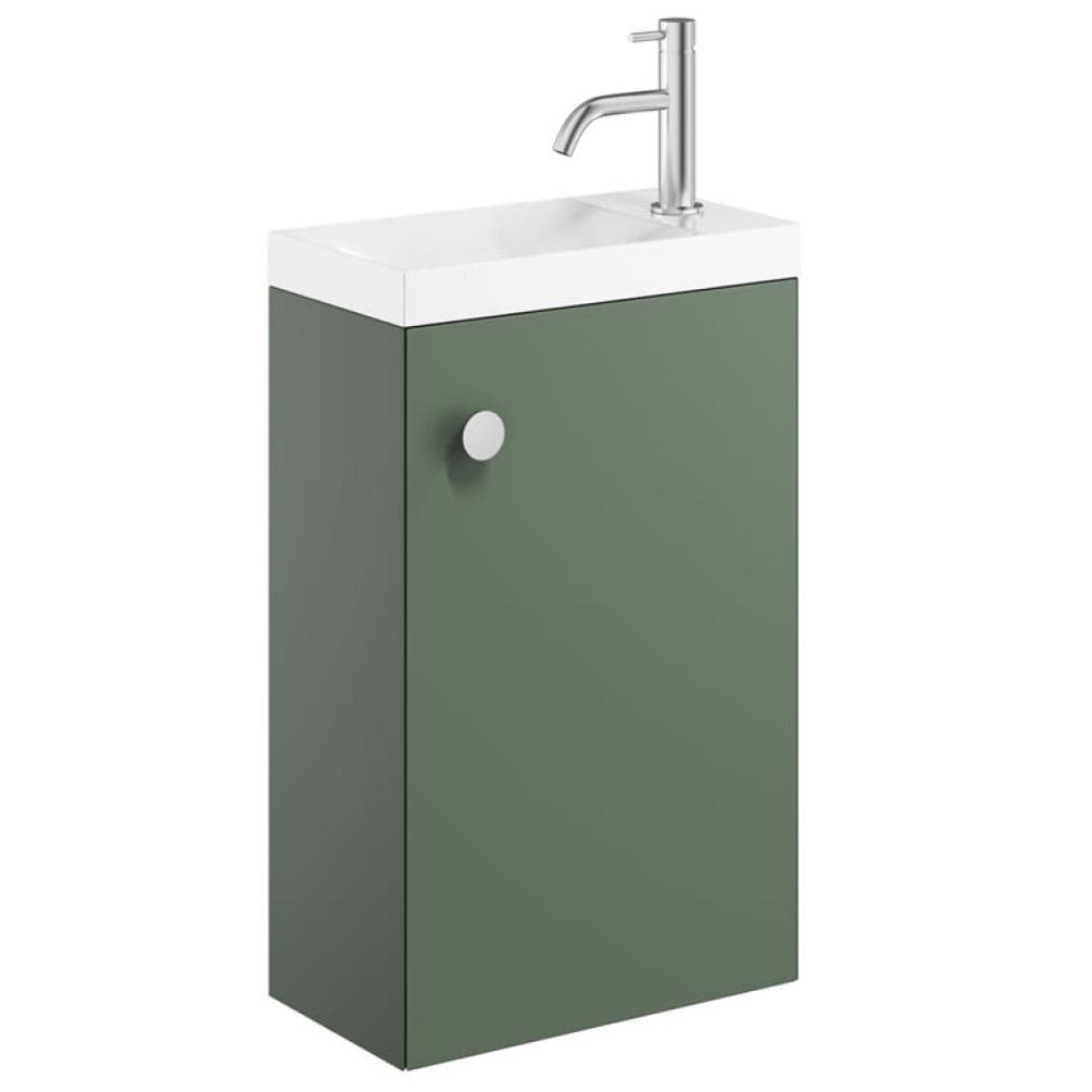 Crosswater Cloakroom Vanity Unit Crosswater Alo Single Door Wall Mounted 400mm Cloakroom Vanity Unit with Basin
