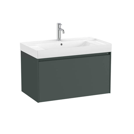 Roca Ona 800mm Wall Mounted One Drawer Vanity Unit with Basin