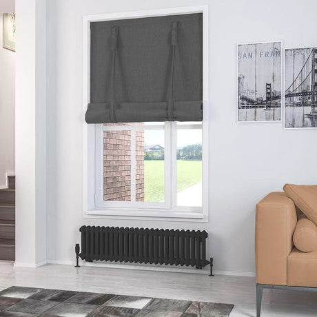 Eastbrook Rivassa Traditional 2 Column Radiator in Matt Black