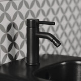 Ideal Standard Bidet Tap Ideal Standard Ceraline Single Lever Bidet Mixer Tap with Metal Pop-Up Waste in Silk Black