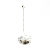 Vado Basin Waste Brushed Nickel Booth & Co. Axbridge Ceramic Plug and Chain Basin Waste