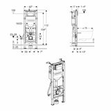 Geberit Wall Hung WC Frame Geberit Duofix Element Sigma Wall Hung Cistern and Frame for Disability Access 1120mm