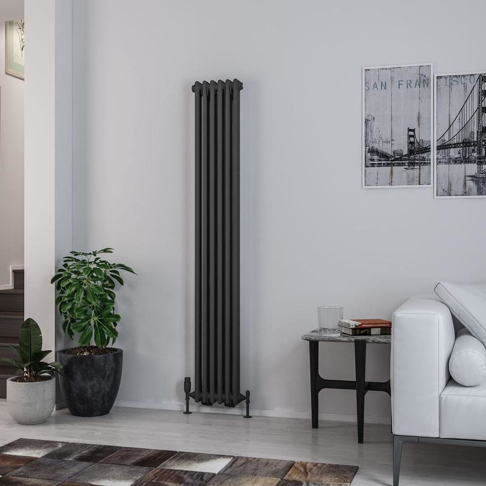 Eastbrook Rivassa Traditional 2 Column Radiator in Matt Anthracite