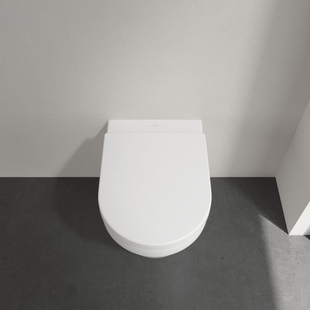 Villeroy & Boch Back To Wall Toilet Villeroy & Boch Architectura Back to Wall Rimless Toilet with Soft Close Seat and DirectFlush