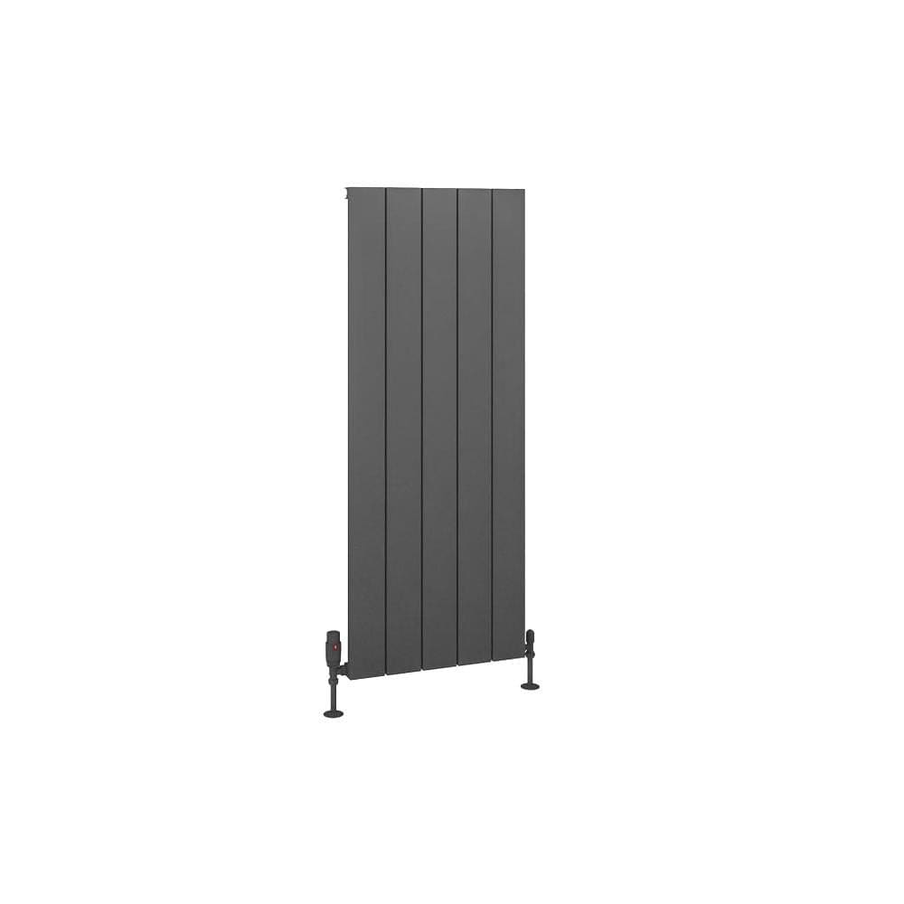 Eastbrook Panel Radiator Eastbrook Charlton Vertical Aluminium Designer Radiator in Matt Anthracite