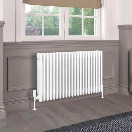 Eastbrook 600 x 1010 / Electric Only Eastbrook Rivassa Traditional 4 Column Radiator in Gloss White