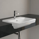 Villeroy & Boch Semi-Recessed Basin Villeroy & Boch Avento 550mm Semi-Recessed Basin with Overflow in White Alpin