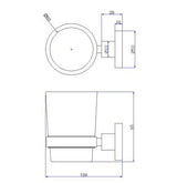 Crosswater Toothbrush Holder Crosswater Central Tumbler Holder in Chrome