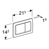 Geberit Flush Plate Geberit Alpha Flush Plate with Square Buttons