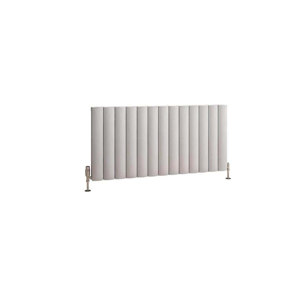 Eastbrook Panel Radiator Eastbrook Guardia Straight Horizontal Aluminium in Matt Grey