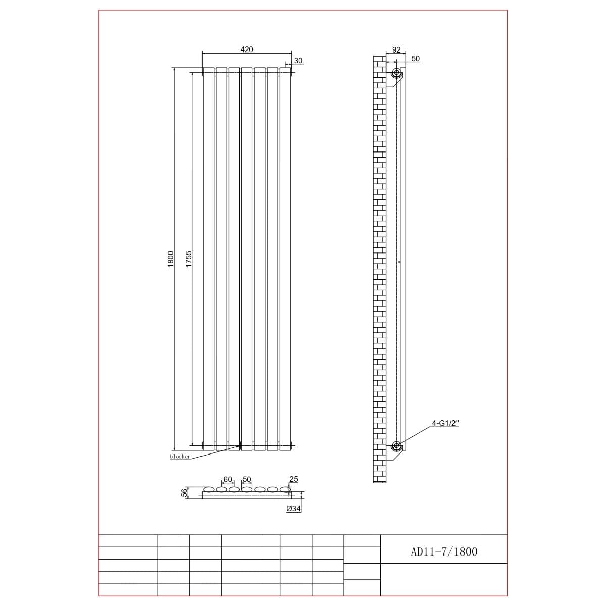 Aquarius Bathrooms Column Radiator Aquarius Athens Single Vertical Column Radiator in Anthracite
