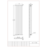 Aquarius Bathrooms Column Radiator Aquarius Athens Single Vertical Column Radiator in Anthracite