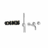 Roca Concealed Shower Set Chrome Roca T-Multi Thermostatic Concealed Shower Valve with Pencil Handset, Holder, Hose and Bath Spout