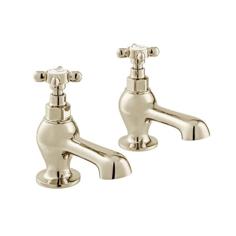Vado Pillar Bath Tap Bright Nickel Booth & Co. Axbridge Bath Pillar Taps (Pair)