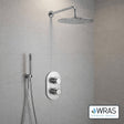 Aquarius Bathrooms Concealed Shower Set Chrome Aquarius RainLux Round 2 Outlet Shower Set with Shower Head and Single Function Handset
