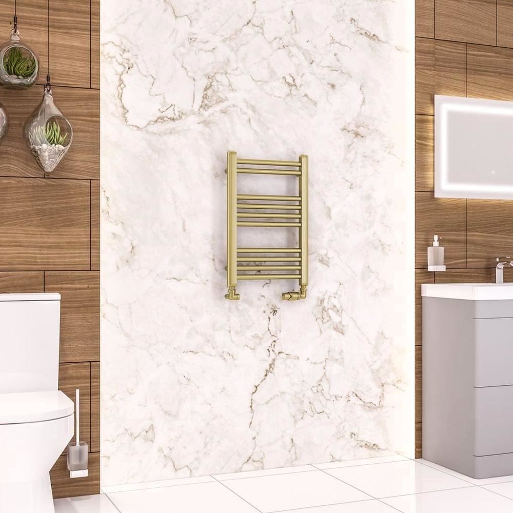 Eastbrook Wendover Straight Heated Towel Rail in Brushed Brass