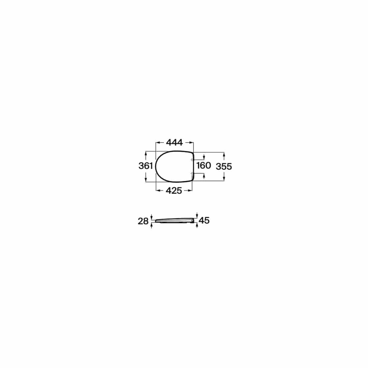 Roca Toilet Seat Roca Victoria Standard Soft Close Supralit® Toilet Seat