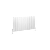 Eastbrook Panel Radiator Eastbrook Charlton Horizontal Aluminium Designer Radiator in Matt White