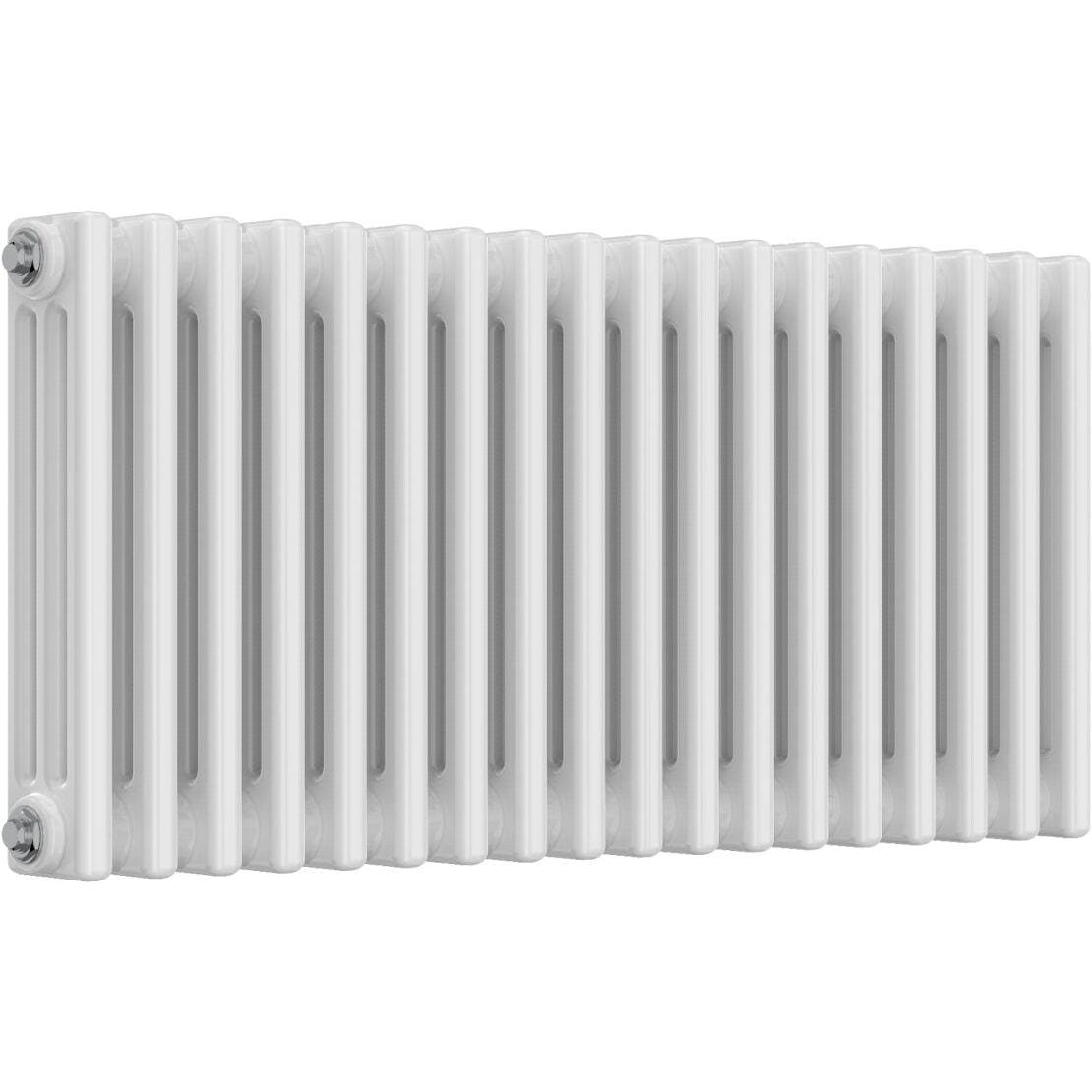 Aquarius Bathrooms Column Radiator 400mm x 830mm Aquarius Foundry Horizontal 3 Column Radiator in White