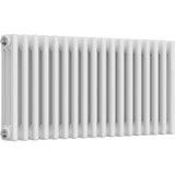 Aquarius Bathrooms Column Radiator 400mm x 830mm Aquarius Foundry Horizontal 3 Column Radiator in White