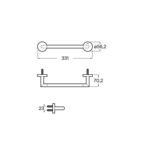 Roca Towel Rails and Rings Roca Hotels Round Towel Rail
