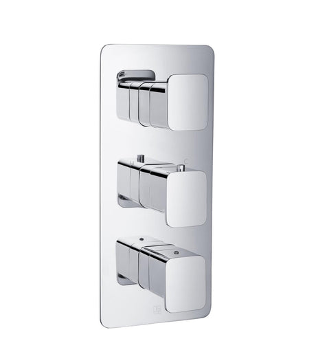 JTP Concealed Shower Valve Chrome JTP HIX 3 Outlet, 3 Handle Thermostatic Concealed Shower Valve