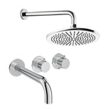 UK Bathroom Store Concealed Shower Set Crosswater Module Shower Set 3 with Fixed Overhead Shower and Bath Spout