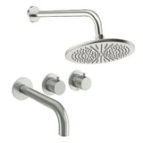 UK Bathroom Store Concealed Shower Set Crosswater Module Shower Set 3 with Fixed Overhead Shower and Bath Spout