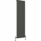 Aquarius Bathrooms Panel Radiator 1800 x490mm / Anthracite Aquarius Flat Single Vertical Radiator