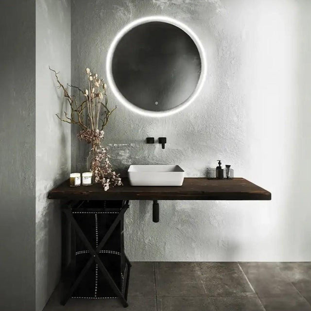 Aquarius Bathrooms Illuminated Mirror Aquarius Halo Round 800mm LED Illuminated Mirror