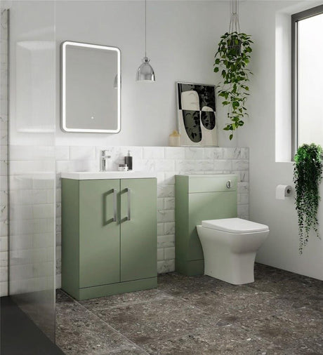 Aquarius Brisbane 500mm 2 Door Floor Standing Vanity Unit with 1 Tap Hole Mid Edge Basin