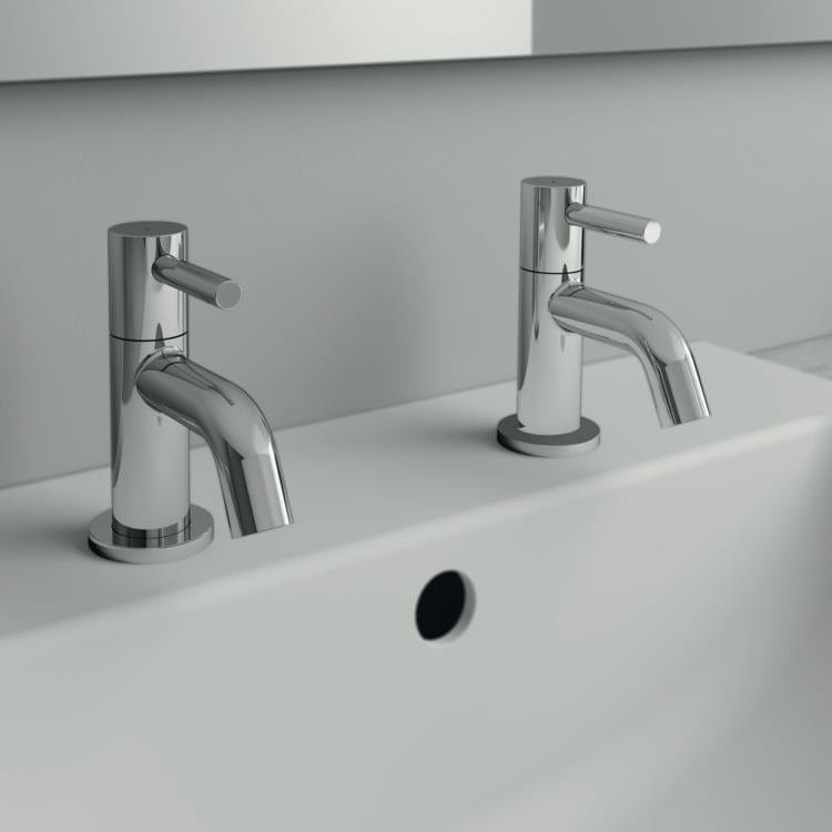 Ideal Standard Pillar Basin Taps Ideal Standard Ceraline Single Lever Basin Pillar Taps in Chrome