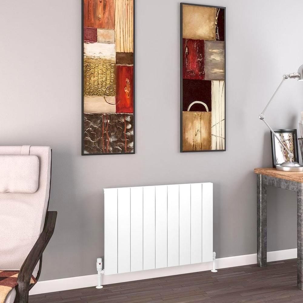 Eastbrook Charlton Horizontal Aluminium Designer Radiator in Matt White
