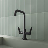 Crosswater Mono Basin Tap Matt Black Crosswater Calix Dual Control Basin Tap