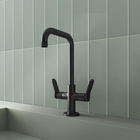 Crosswater Mono Basin Tap Matt Black Crosswater Calix Dual Control Basin Tap