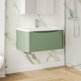 Aquarius Bathrooms Wall Mounted Vanity Unit Aquarius Seren 800mm Wall Mounted One Drawer Vanity Unit with Basin