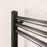 Eastbrook Wendover Straight Heated Towel Rail in Brushed Gunmetal