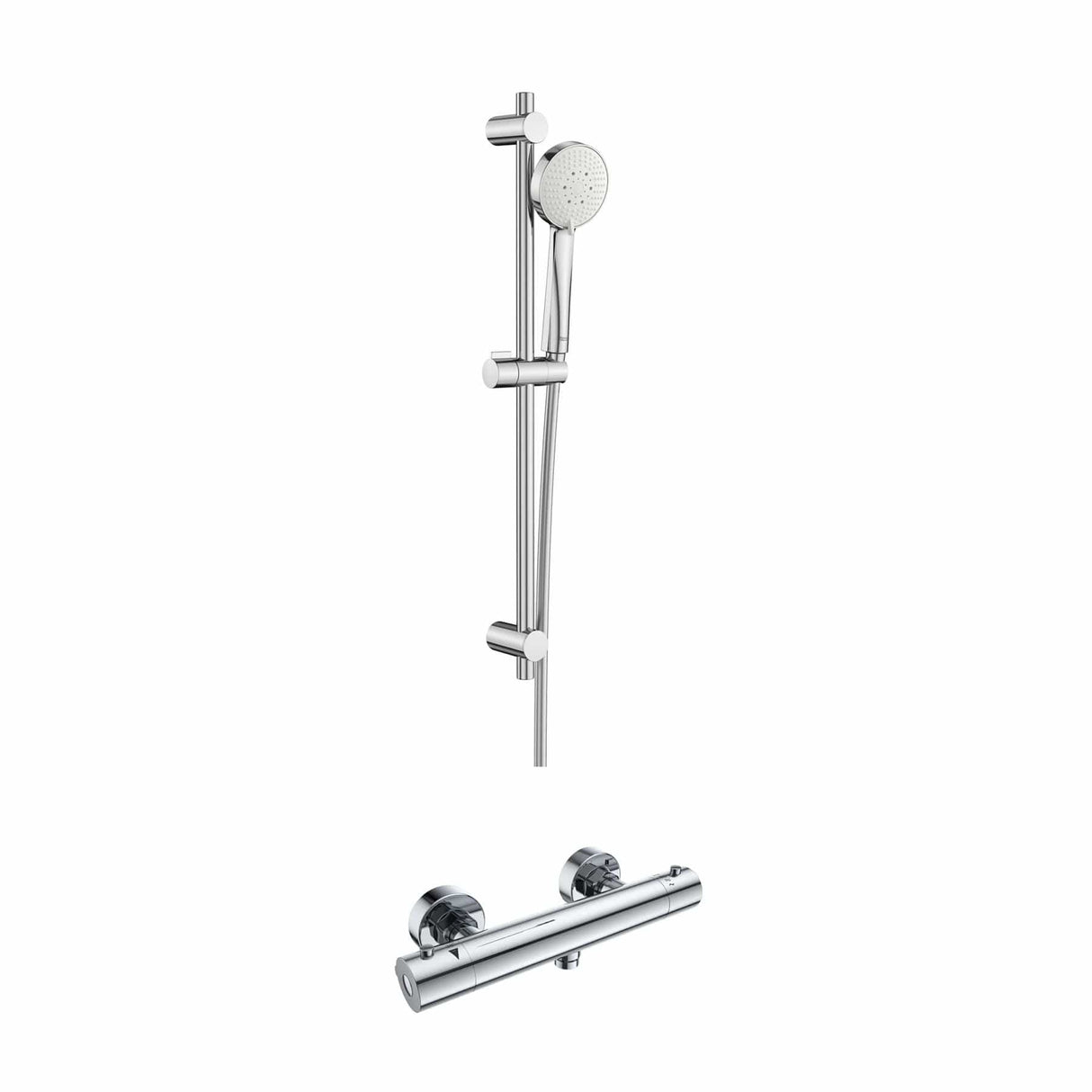 Roca Exposed Shower Set Roca Splash-T Thermostatic Bar Shower Valve with Shower Handset and Rail Set