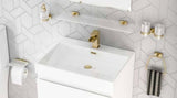 Aquarius Bathrooms Towel Rails and Rings Aquarius Auro Double Split Towel Rail in Brushed Brass