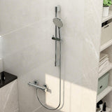 Imex Exposed Shower Set Chrome Imex Ravine Cool Touch, Easy Fix, Thermostatic Exposed Shower Valve with Slide Rail, Hose And Multifunction Handset
