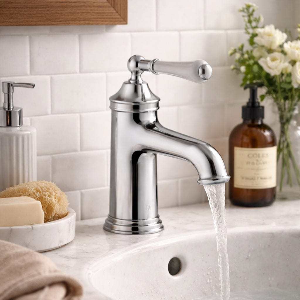 JTP Mono Basin Tap Chrome JTP Grosvenor Single Lever Basin Mixer Tap with Clicker Waste