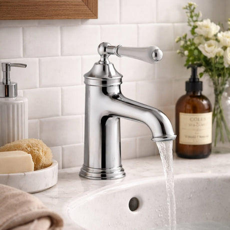 JTP Mono Basin Tap Chrome JTP Grosvenor Single Lever Basin Mixer Tap with Clicker Waste